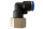 Neumática ángulo de 90° codo mujer (PLF) Ø 8 mm con hilo BSPT R1/2"