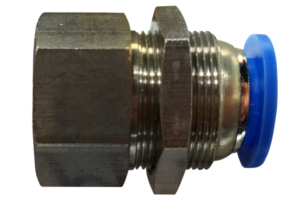 Pneumatisk komprimeret luft skruetilslutning (PMF) Ø 4 mm mit gevind BSPT R1/8"