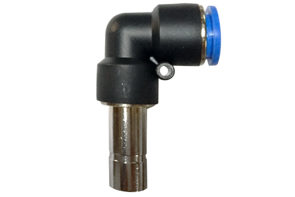 Pneumatic 90° angle elbow quick connector (PLJ) Ø 10 mm with plug