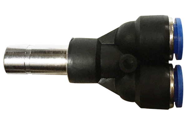 Pnömatik Y-hızlı konektörü şeklinde Ø 4 mm fişli Ø 6 mm