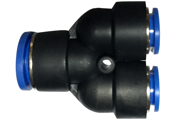 Pnömatik sendika redüktör Y-uydurma çekip şeklinde (PW) Ø 6 --- 8 --- 6 mm