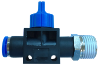 Pneumatic ball valve (HVFS) Ø 6 mm with thread...