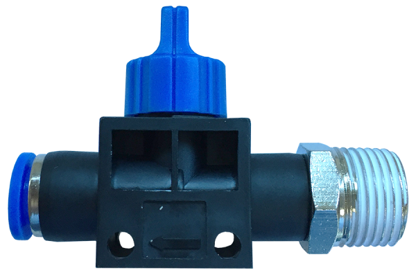 Pneumatic ball valve (HVFS) Ø 6 mm with thread BSPT R1/4"