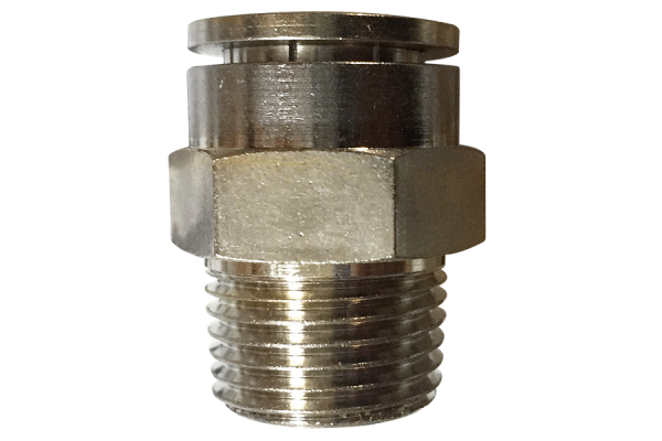 Neumático conector macho recto (MPC) Ø 14 mm con hilo BSPT R1/2"
