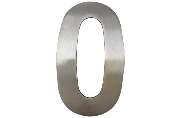 100 mm stainless steel house number - 0