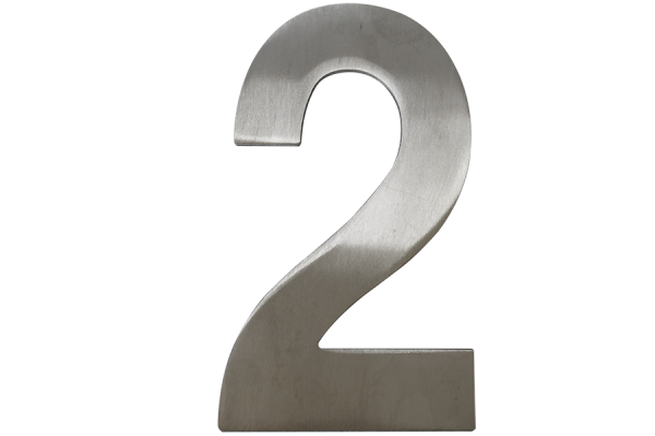 100 mm stainless steel house number - 2