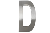 100 mm stainless steel house number - D