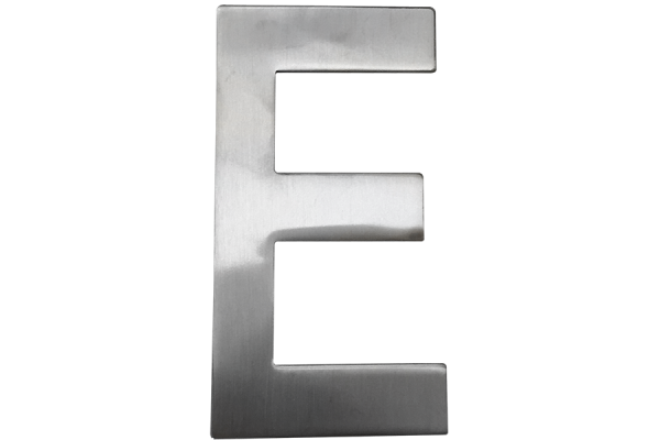 100 mm stainless steel house number - E