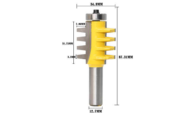 Hardmetaal lock miter frees asdiameter 1/2" (12,7 mm)