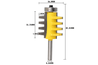 Hardmetaal lock miter frees asdiameter 1/4" (6,35 mm)