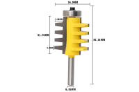 Metallo duro fresa carbura per giunzioni 1/4" (6,35 mm)