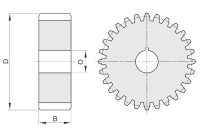 Skifte tannhjul for mini dreiebenk 12x32 mm