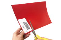 Lámina magnética DIN A4 para etiquetar cortar para pizarra magnética, nevera, pizarra blanca (rojo)