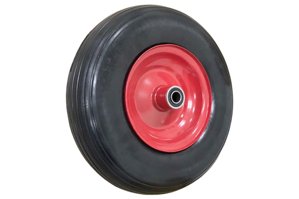 Roue de secours en caoutchouc solide PU de 330 mm (13 ") (4,00-6) Roue de secours pour brouette 95x25