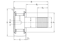 40 mm опорные ролики с цапфой (PWKR40 2RS)