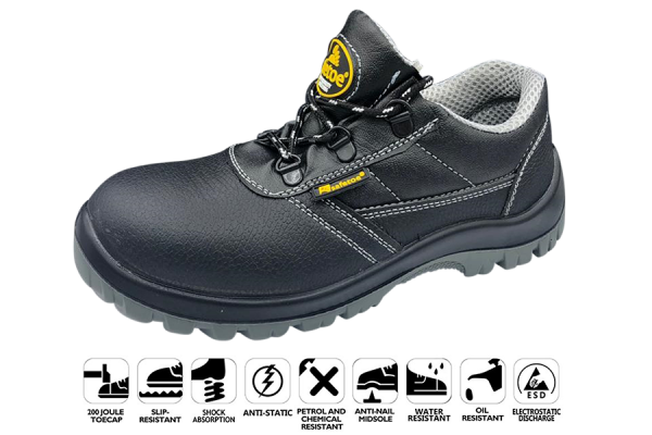 SAFETOE® Veiligheidsschoenen S3 werkschoenen lage schoenen zwart (L-7006) Gr. 39