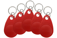 5x RFID 125KHz chip key tag abridor de puerta (rojo)