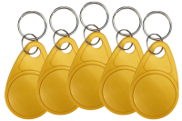 5x RFID 125KHz chip key tag dörröppnare (gul)