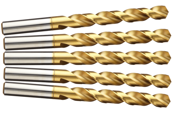 5 tlg. HSS-TIN spiraalboorset DIN338N voor metaal Ø 7,1-7,5 mm (0,1)