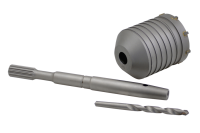 Lige notprofil hårdmetal-slagborekrone ekstra stærk Ø 122 mm