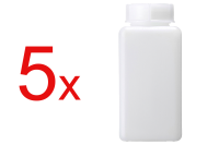 5x 100ml półprzezroczysta kwadratowa butelka PE,...