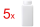 5x Botella cuadrada de PE semitransparente de 100ml, botella de plástico, botella de laboratorio