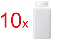10x Bottiglia quadrata in PE semitrasparente da 100ml,...