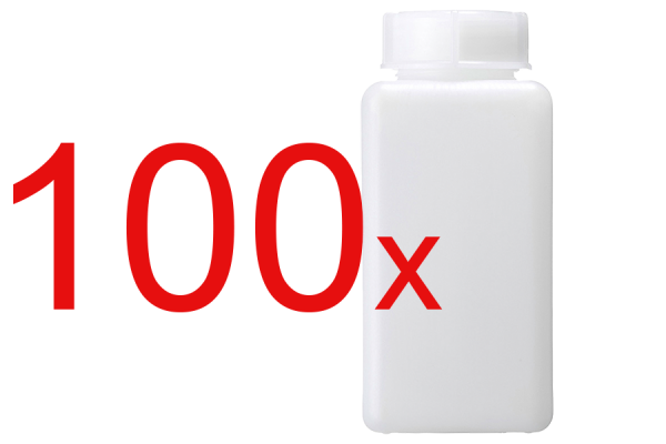 100x Bottiglia quadrata in PE semitrasparente da 100ml, bottiglia di plastica, bottiglia da laborato