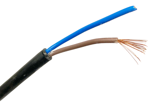 1,8m gumový kabel napájecí 2x0,75 mm²