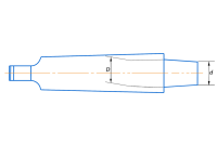 Morse taper drill chuck arbor with thread and drifting tang