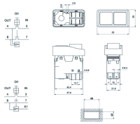 Universal Maschinen Ein-/Aus Maschinenschalter DKLD DZ-6 Start/Stop elektromagnetischer Motorschalter