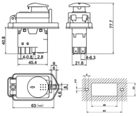 DKLD DZ-6 Universal Maschinen Ein-/Aus Maschinenschalter (Notschalter) Start/Stop elektromagnetischer Schalter