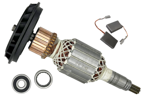 Rotor + kulelager + kullbørster for Bosch GBH11DE GSH11E (1614011072)