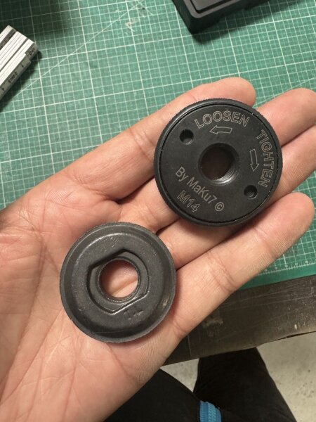 Schnellspannmutter + Aufnahmeflansch M14 für Winkelschleifer