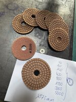 9 tlg. set polierscheiben für marmor granit diamant