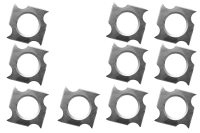 10x plaquettes carbure 18x18x1,95 mm bois | HC20 | 35°