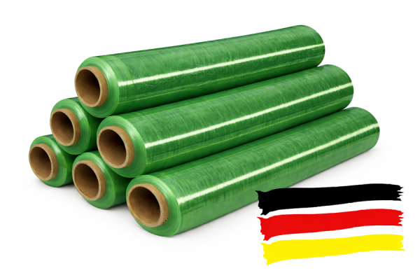 1x Pellicola stretch per pallet da imballaggio avvolgente per traslochi 50 cm (verde) 23 µm