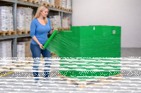 1x Pellicola stretch per pallet da imballaggio avvolgente per traslochi 50 cm (verde) 23 µm