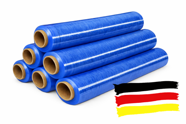 1x Film étirable pour palettes d’emballage de banderolage déménagement 50 cm (bleu) 20 µm