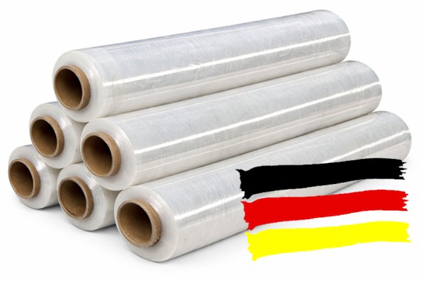 6x Pellicola stretch per pallet da imballaggio avvolgente per traslochi 50 cm (trasparente) 17 µm