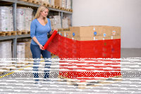 6x Film étirable pour palettes d’emballage de banderolage déménagement 50 cm (rouge) 17 µm