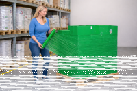 6x Pellicola stretch per pallet da imballaggio avvolgente per traslochi 50 cm (verde) 20 µm