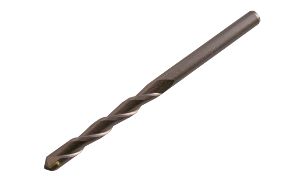Masonry drill bit with cylindrical shank for standard drill chucks