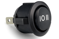 Kippschalter Snap-in Wippschalter 20 mm schwarz, rund...